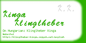 kinga klinglheber business card